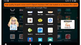 How to use Acapela voices in Speech Assistant AAC side loaded on an Amazon Fire tablet [upl. by Dazraf975]