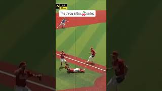 Crazy play ⚾️🔥 justbaseball baseball shortsviral mlb itsabaseballthing strikeout [upl. by Sotos]