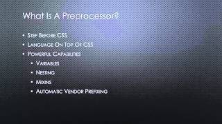 Sass Beginner Tutorial 1 What Are Preprocessors [upl. by Harobed]