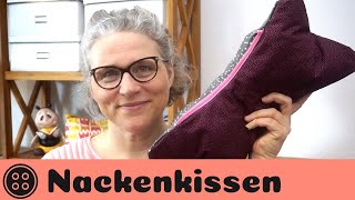 Nackenkissen mit Hülle nähen  neck pillow  kostenloses Schnittmuster [upl. by Aydiv]