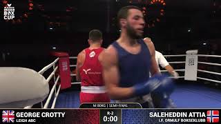 George Crotty ENG vs Saleheddin Attia NOR Algarve Box Cup 2023 SFs 80kg [upl. by Asoramla]