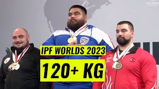 120 kg at IPF WORLDS 2023  OLIVARES vs SAMKHARADZE vs KOCAK [upl. by Mettah863]