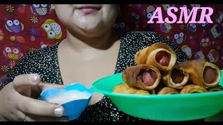 ASMR comiendo mini taquitos con aderezo 😄 [upl. by Sivam]