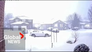 What is thundersnow Rare weather phenomenon lights up parts of Ontario sky [upl. by Rugg]