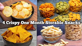 4 Homemade Snacks Recipe  1Month Storage Easy Crispy Tea Time Snacks [upl. by Attelra]