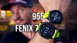 Garmin Fenix 7 vs Forerunner 955 InDepth Comparison  So Similar So Different [upl. by Eillib]