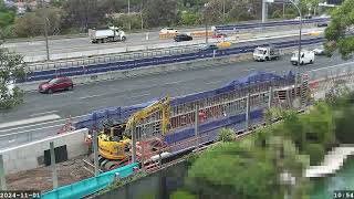 Warringah Freeway Upgrade time lapse  Friday 01 November 2024 [upl. by Aneela]