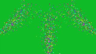 Confetti Green Screen  Confetti Explosion Green Screen No Copyright Video Effects [upl. by Caspar]