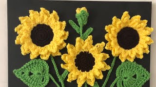 Como hacer un 🌻 girasol 🌻 a crochet paso a paso [upl. by Anitsirhc]