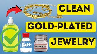 How to Clean Gold Plated Jewelry At Home using baking soda jewelrycleaning [upl. by Akeimat]