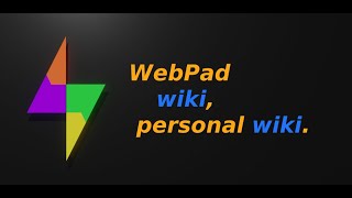 WebPad  wiki personal wiki Short demo [upl. by Wilt]