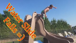 WATER SLIDE FAILS COMPILATION [upl. by Beeck]