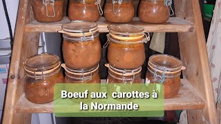 Bœuf carotte à la Normande pour les repas bocaux [upl. by Keldah]