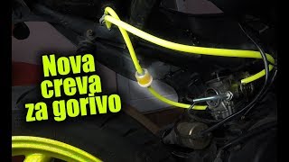 Sredjivanje skutera 8  Creva za gorivo u NEON ZUTOJ BOJI [upl. by Armalda]