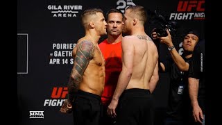 Dustin Poirier vs Justin Gaethje UFC on FOX 29 Staredown  MMA Fighting [upl. by Weig]