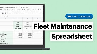 Creating a Fleet Maintenance Spreadsheet w Free Template  Fleet Management Tools [upl. by Haianeb]