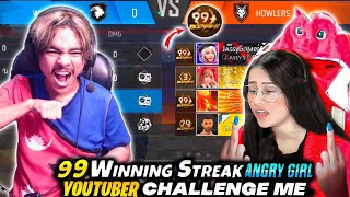 99 strike angry girl youtuber challenge me to broke her strike😱 laka gamer vs angry girl youtuber😠 [upl. by Mapel848]