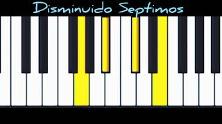 12 Acordes Disminuidos SéptimosPara PianoTeclado Imagen  Sonido [upl. by Palmira174]