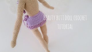 Realistic crochet doll body  DOLL BUTT CROCHET [upl. by Nitsuga]