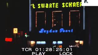 Early 1970s Amsterdam at Night Restaurants Neon Signs Netherlands Night Life [upl. by Lonier]