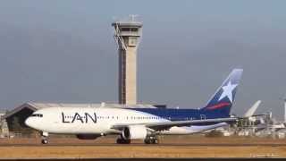 LAN Boeing 767316ER CCCXI despegando desde Santiago a Papeete via Isla de Pascua [upl. by Attinahs]