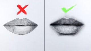 DOs and DONTs  How to Draw Realistic Lips  Easy Step by Step Tutorial for Beginners [upl. by Arodnahs]