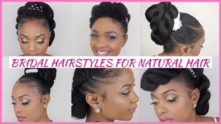 EASY BRIDAL UPDOWEDDING HAIRSTYLES FOR BLACK WOMEN 2020  NATURAL HAIR [upl. by Harutak]