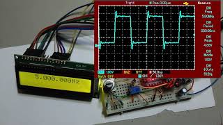 Si5351 4KHz to 160MHz I2C Clock Generator test with Arduino Nano rotary encoder and LCD [upl. by Aisatsanna]