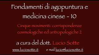 10 Agopunturalezioni 5 movimenticorrispondenze antropologiche [upl. by Rodnas]