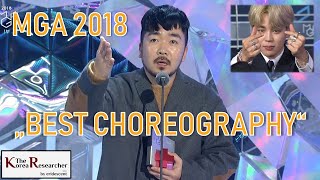 MGA 2018 BTS Choreographer wins quotBest Choreographyquot  ENGGER SUB [upl. by Dinnie222]