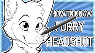 How to Draw Furry Headshot [upl. by Madian]