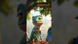 🦚 Chameleon vs Peacock A Colorful Contest 🎨  bedtimestories shorts kidsstories [upl. by Ugo]