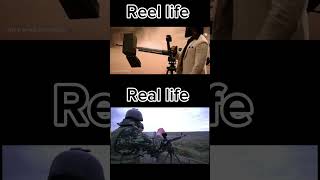 Reel vs Real  Machine Gun shooting machinegunkelly kgf shortsvideo shortsfeed [upl. by Yanarp]