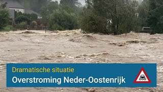 Overstromingen in NederOostenrijk böheimkirchen overstroming regen noodweer [upl. by Ashia]