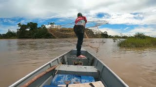 Probando nuevo motor Hidea y pesca con tarraya en invierno [upl. by Couhp256]