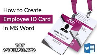 How to Design Employee ID Card in MS Word  Identity Card Design msword [upl. by Josefina645]