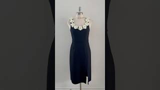 DIY FlowerEmbellished Black Dress fashion diy creative [upl. by Jefferson]