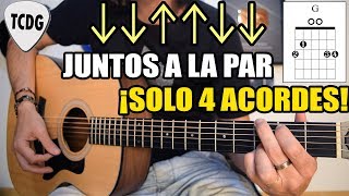 Canción fácil en guitarra para principiantes ¡Solo 4 acordes Juntos a la Par [upl. by Ronny600]