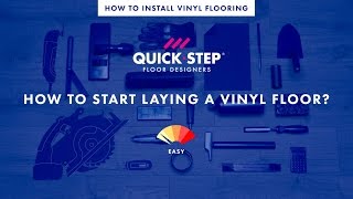 How to start laying a vinyl floor  Tutorial by QuickStep [upl. by Ettenel841]