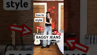 3 tips to style BAGGY JEANS👖✨ baggyjeans styleadvice androgynous unisex enby fashionstyle [upl. by Eimareg]