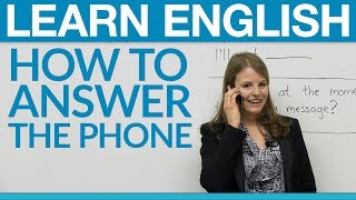 Speaking English  How to answer the phone [upl. by Holleran177]