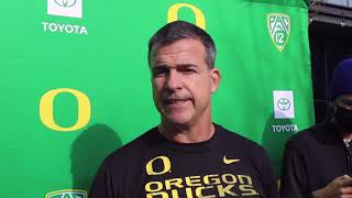 Mario Cristobal discusses the departure of Mycah Pittman facing Utah [upl. by Ynnaf]