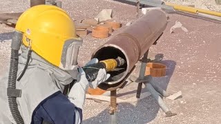 Pipe internal Joint Sandblasting OFW LIFE [upl. by Esiole]