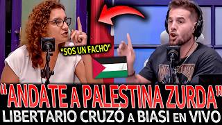 ¡LIBERTARIO SE CRUZÓ con la ZURDA DE BIASI en VIVO [upl. by Oilla]