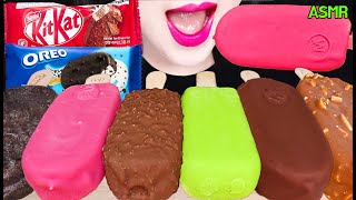 ASMR CHOCOLATE ICE CREAM PARTY KITKAT OREO MAGNUM RUBY 킷캣 오레오 매그넘 초콜릿 아이스크림 먹방 MUKBANG [upl. by Hermy879]