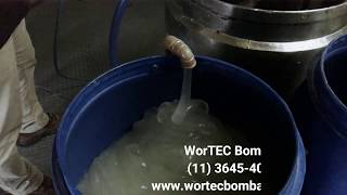 WorTEC Bombas  TESTE de Transferência de Gel com Bomba de Pistão [upl. by Umont]