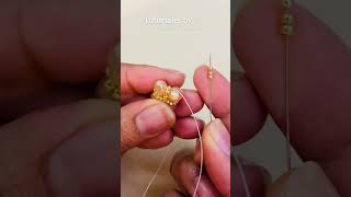 Tutorial Aretes Con MOSTACILLAS y CRISTALES aretes de bisutería faciles y muy bonitos [upl. by Nilyram]