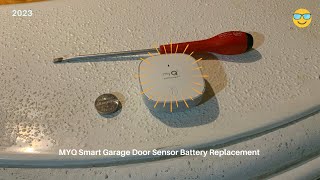 MYQ Smart Garage Door Sensor Battery Replacement chamberlain [upl. by Fira]