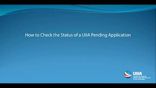 How to check the status of a UIIA pending application [upl. by Billat]