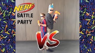 NERF BATTLE OP PAPAS ZIJN VERJAARDAG 🎂  Familie Meerschaert Vlog [upl. by Bust77]